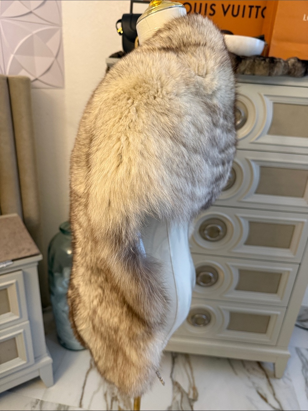 Real Fox fur large shawl
